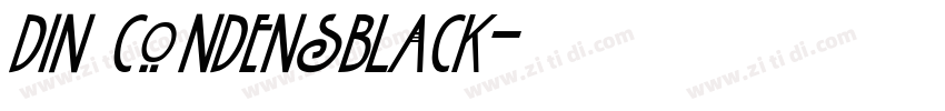 DIN CondensBlack字体转换